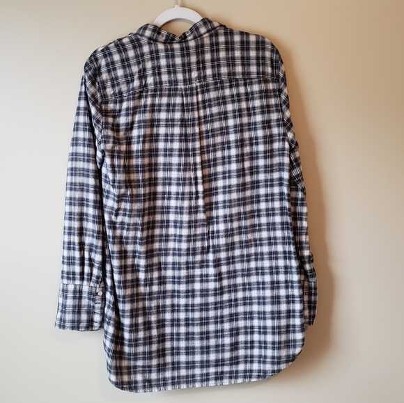 J. Crew black plaid flannel tunic - Picture 3 of 4